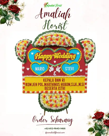 Papan Bunga Pernikahan Nyompok
